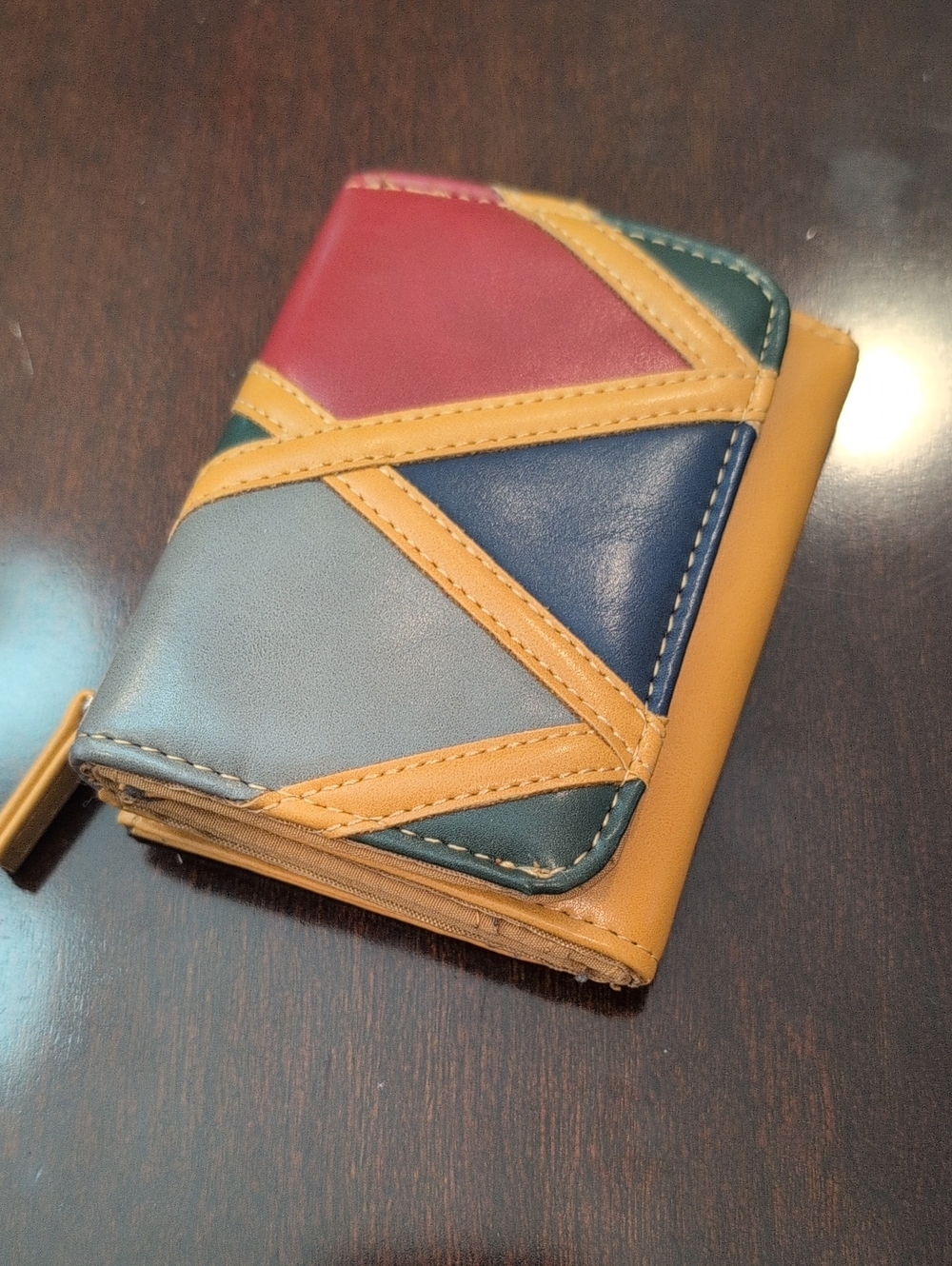 Colorblock Multi-Color Small Women's Wallet
